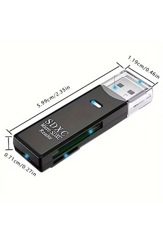Go İthalat 2in1 Usb 3.0 Micro Sd Hafıza Kartı - Tf Kart Okuyucu Hub Adaptör Veri Aktarıcı