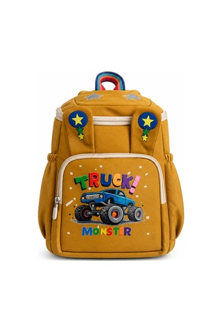 Ls-5170 Erkek Çocuk Ana Okul Çantası Okul Çantası Camel Mavi