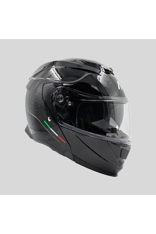Arwic AR935 Parlak Çene Açılır Ece-R 22.06 Motosiklet Kaskı Siyah