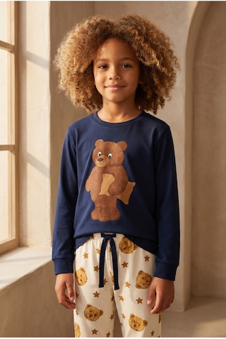 Katia&bony Çocuk Uykucu Teddy Desenli Kutulu Pijama Takımı Lacivert Lacivert