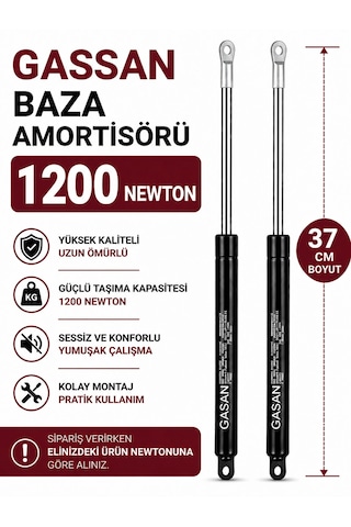 1200 Newton Gassan Amortisör Not:boyut 37 Cm Dir.. Siyah