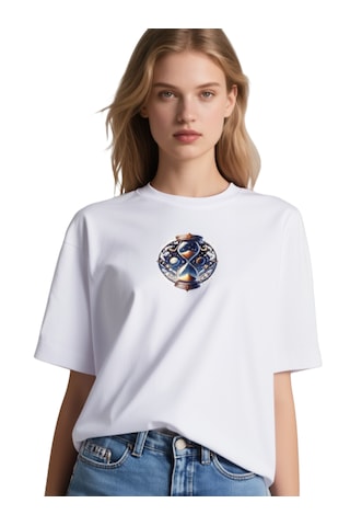 Ogc Kum Saati Oversize Unisex T-shirt Beyaz