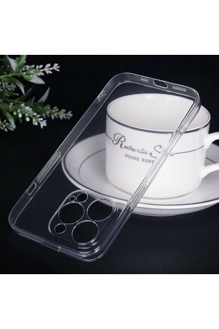 Apple Uyumlu iPhone 13 Pro Max Uyumlu Zore İmax Silikon-siyah -