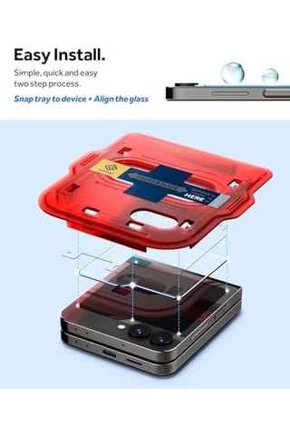 Samsung Galaxy Uyumlu Z Flip 6 Cam Ekran Koruyucu Kolay Kurulum Fit 2 Adet - Agl07973