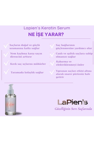 Lapien's İnce Telli Zayıf Saçlar İçin Besleyici Güçlendirici Keratin Serum 100 ML