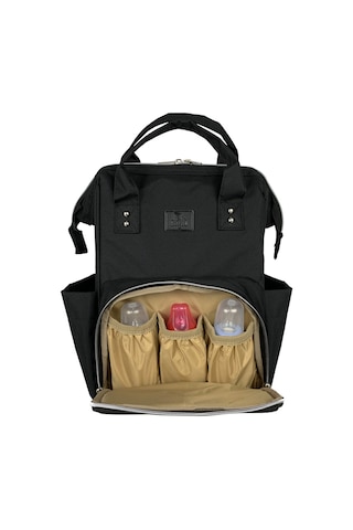 Bye Bye Paris Anne Bebek Bakım Sırt Çantası Siyah Çok Renkli