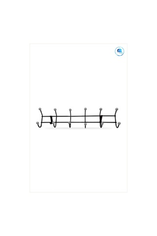 Askılık Siyah Metal Boncuklu Duvar Tipi Mont Havlu Çanta Elbise A Çok Renkli