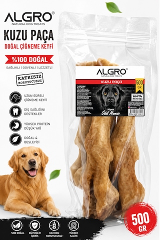 %100 Kuzu Paça Çiğneme Maması 500 Gr