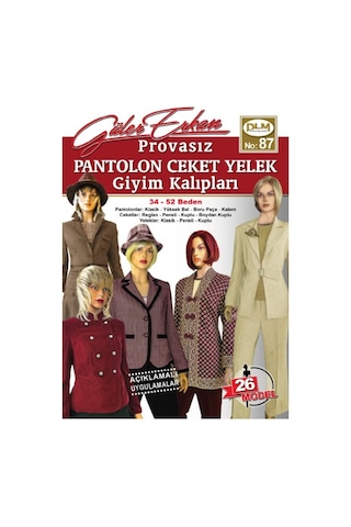 Güler Erkan Provasız Pantolon Ceket Yelek Giyim Kalıpları No: 87