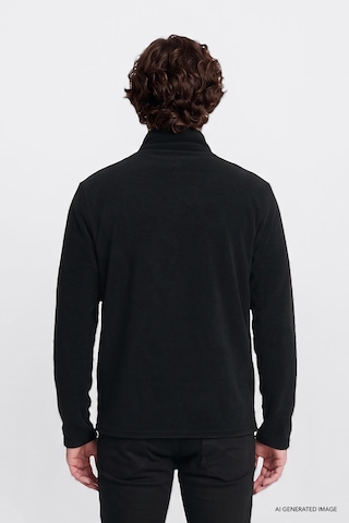 Lee Regular Fit Yarım Fermuarlı Dik Yaka Erkek Polar Sweatshirt L2620001001 Siyah