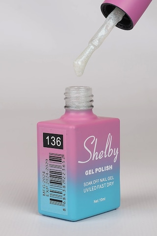 Shelby 10 Ml. A136 İnci Tozu Krom Kalıcı Oje