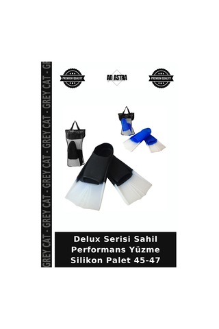 Delux Serisi Sahil Performans Yüzme Silikon Palet 45-47 Çok Renkli