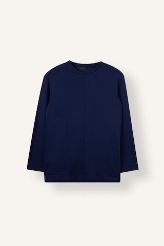 Defacto Regular Fit Bisiklet Yaka Önü Dikiş Detaylı Uzun Kollu Tunik Basic Sweatshirt I4194ax26aunv31 Lacivert-nv31