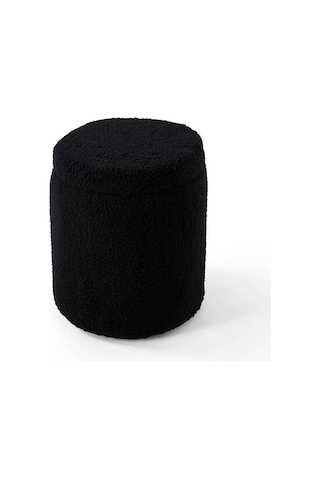 Teddy Sandıklı Puff Siyah