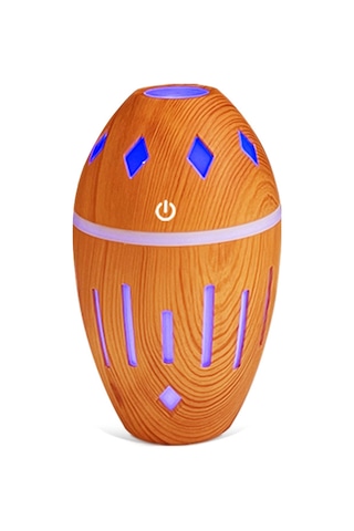 Ruicoo 300ml Usb Evcil Ultra Sesiz Ultrasonik Nemlendirici - Uçucu Yağ Dağıtıcı, Renkli Gece Lambası Ve Açık Ahşap Desenli Masaüstü Modeli