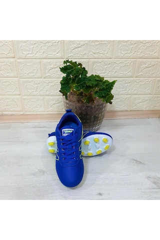 Jump 28843 Saks Mavi Krampon Çim Saha Çocuk Futbol Ayakkabı 001