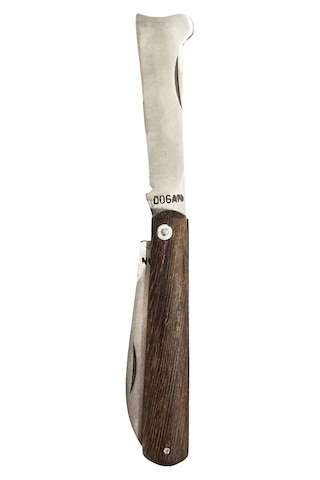 Temiziş Aşı Katlanır Çift Bıçağı Ahşap Sap 18cm