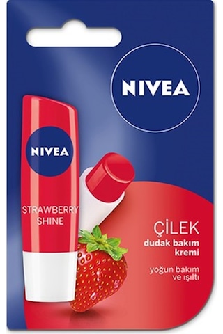 Nivea Shine Çilek Dudak Bakım Kremi 4.8 G
