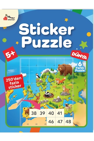 Playever Sticker Puzzle - Dünya, Çıkartmalı Yapboz Etkinlik Kitabı