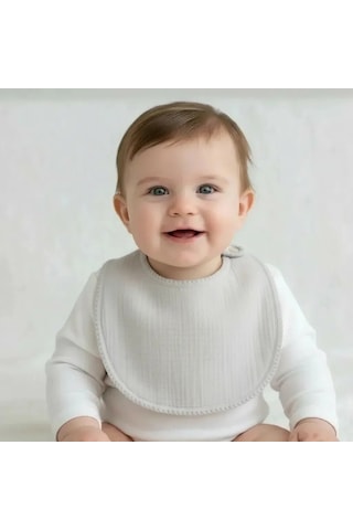 Babyjem Bürümcük Soft Müslin Mama Önlüğü Gri