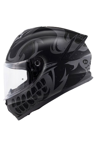 Givi 50.x Bones Fullface Motosiklet Kaskı Mat Siyah - Gri