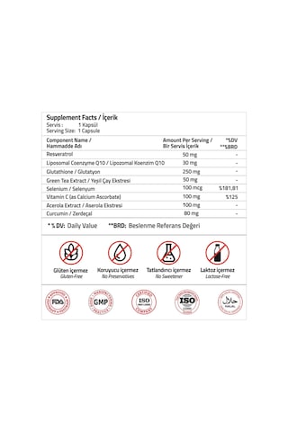 Validus Glutathione 250 Mg + Acerola + Selenium + Liposomal Coenz