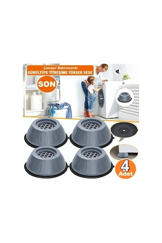 Beyaz Eşya Çamaşır Makinesi Titreşim Önleyici Vantuzlu Ayak 4Adet - 556611290