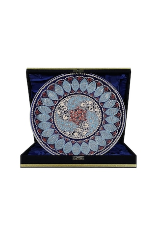 E38 El İşçiliği Çini Tabak 25 Cm - 6679