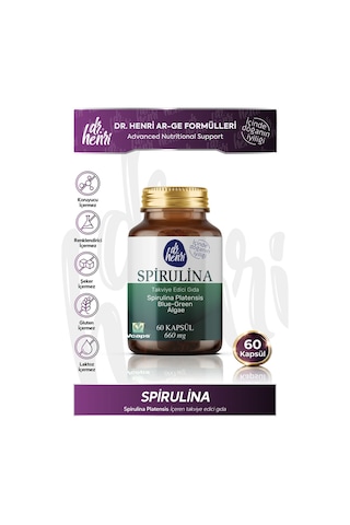 Dr. Henri Spirulina İçeren Takviye Edici Gıda 660 Mg 60 Kapsül