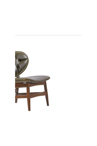 Bengimobilya Sandalye Zus185 Kapitone Model Ahşap Retro Iskelet Yeşil Suni Der