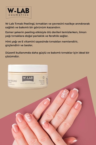 W-Lab Cosmetics Manikür Pedikür Tırnak Peelingi 250 ML