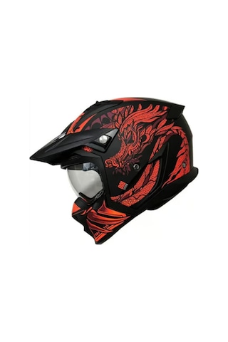 Axxis Hunter Sv Oni B15 Kırmızı Sport Moduler Kask Off-Road Kırmızı