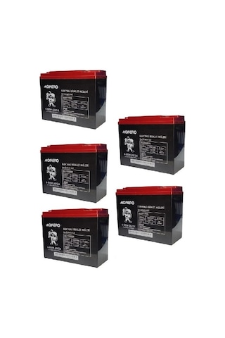 Monero 12v-20 Amper Dik -yeni Tarihli- E-bıke Elektrikli Bisiklet Akü 5'lü Paket 24 Amper Ebatlarında Ebatlar: 180 X 78 X 170mm