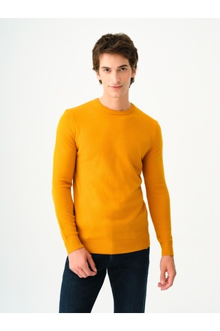 Lf2030179 Erkek Kazak Mustard Mustard