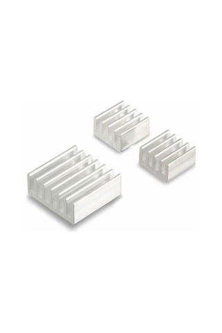3 Adet Aluminyum Metal Soğutucu Blok Raspberry Pi Termal Etiket Gümüş Renk Radyatör Amfi Led