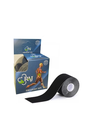RAJ Kinesio Tape  Sporcu Bandı Siyah 5 M x 5 CM