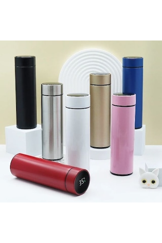 Sıcaklık Göstergeli Dijital Termos 500 Ml Renkli