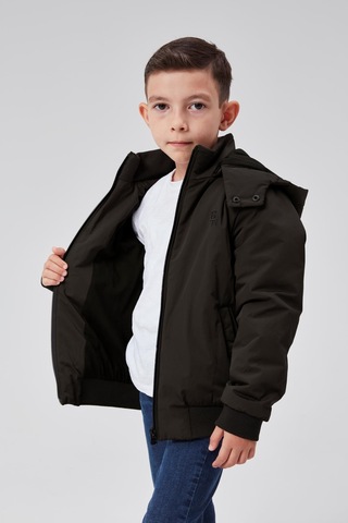 Benitto Kids Erkek Çocuk Kapüşonlu Mevsimlik Ceket 51313 Siyah