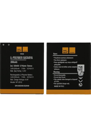 Teknonet Vestel Venüs V3 5530 Uyumlu 2000 Mah Batarya