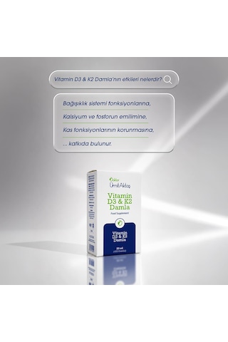 Dr. Ümit Aktaş Vitamin D3 & K2 Damla 20 ML
