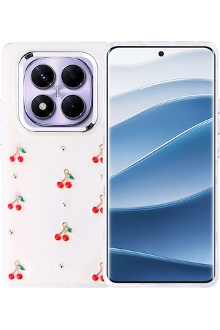 Xiaomi Redmi Note 14 Pro Plus Kılıf Airbag Tasarımlı Simli Şeffaf Kutup Kapak