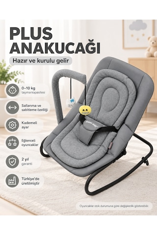 Plus Anakucağı - Hazır Kurulu Gelir - Kademeli - Sallanır - Sabitlenebilir - Oyuncaklı - Anakucagi
