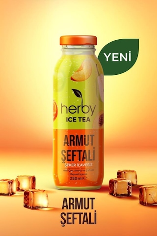 Ice Tea Armut Şeftali Soğuk Çay Şeker İlavesiz 250 Ml X 24