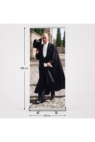 Atatürk Poster Baskılı Roll Up Banner 85x200cm No:3 Diğer