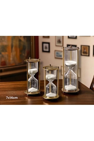 Dekoratif Cam Kum Saati 7x14 Cm