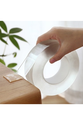 Kustar Çok Amaçlı Nano Teknoloji Şeffaf Güçlü Çift Taraflı Doku Bandı 3 M