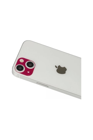 iPhone Uyumlu 13 Rainbow Kamera Lens Koruma Cam - Koyu Kırmızı Diğer