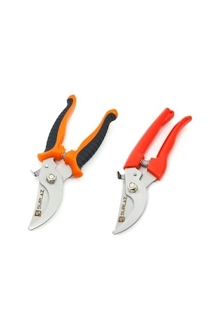 2 Parça Set Bağ Bahçe Budama Makası Ergonomik Sap Ve Kolay Kullanım