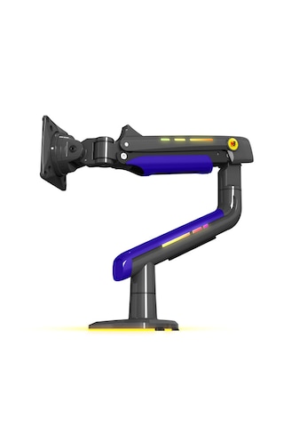 North Bayou Ergonomic F5 Gaming 1 Adet Monitör Takılabilen, 32" - 60" Uyumlu, Rgb Aydınlatma, Kablo Kanallı, 2-20 Kg Destekli, 360 Dönebilen, Masa Monte, Profesyonel Oyuncu Monitör Standı Nb-f5