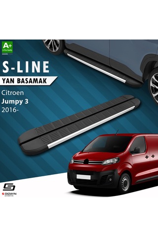 S-dizayn Citroen Jumpy 3 Kısa Şase S-line Aluminyum Yan Basamak 213 Cm 2016 Üzeri A+ Kalite